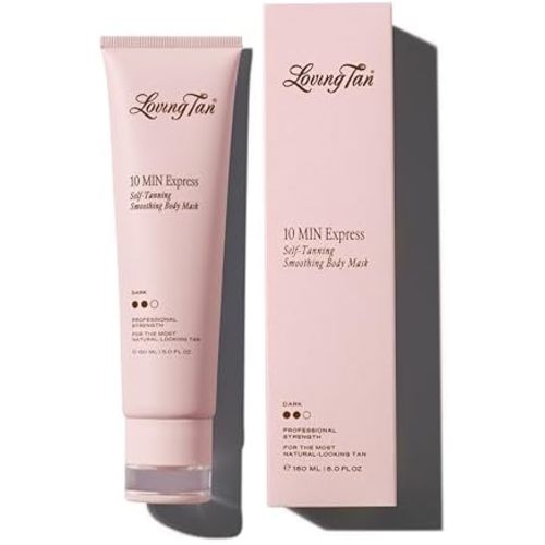 Loving Tan 10 Minute Express Self Tanner Body Mask, Dark, 5 fl oz