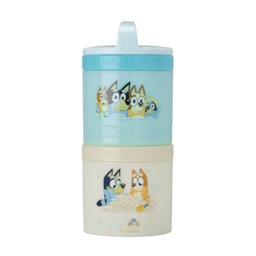 Whiskware Stackable 2pc Food Storage Jar Snack Pack - Bluey Family Beach Day: BPA-Free, Spillproof Jars