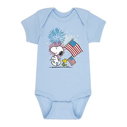 HYBRID APPAREL - Peanuts - Snoopy Woodstock Flags - Infant One Piece