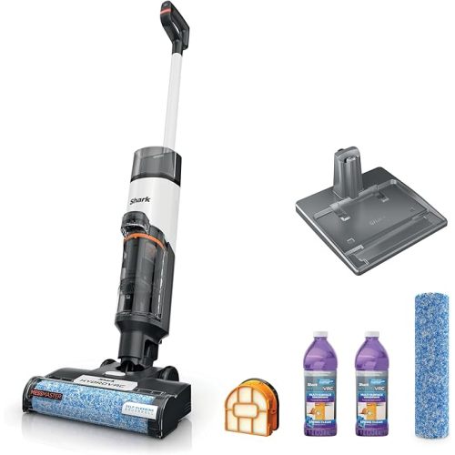 Shark | Wet Dry Vacuum Cleaner | Vacuum and Mop Combo | HydroVac MessMaster | 3-in-1 Self-Cleaning + Powerful Suction | 2 Brushrolls & 2 Solutions Included | Hardwood Floor & Area Rug Cleaner | AW261