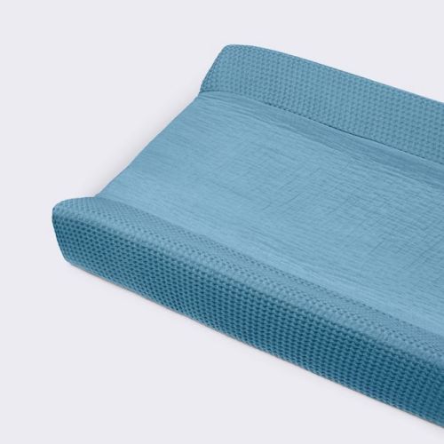 Muslin Waffle Changing Pad Cover - Blue - Cloud Island™
