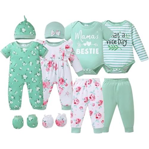 NZRVAWS Baby Girl Clothes Preemie Newborn Outfits Infant 12 PC 0-18 Months