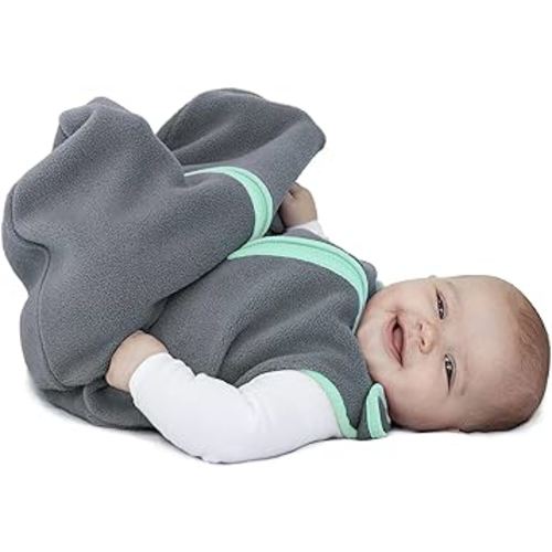 Sleep nest Fleece Baby Sleeping Bag, Lake Green, Medium (6-18 Months)