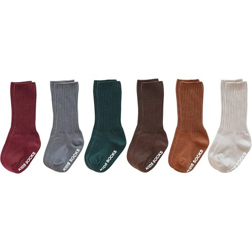 VWU Baby Crew Socks with Grips Unisex Toddler Infant Kids Cotton tube Socks 0-5 Years