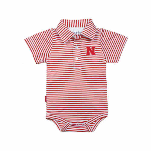 Nebraska Cornhuskers Red Baby Carson Polo Romper - 91970924