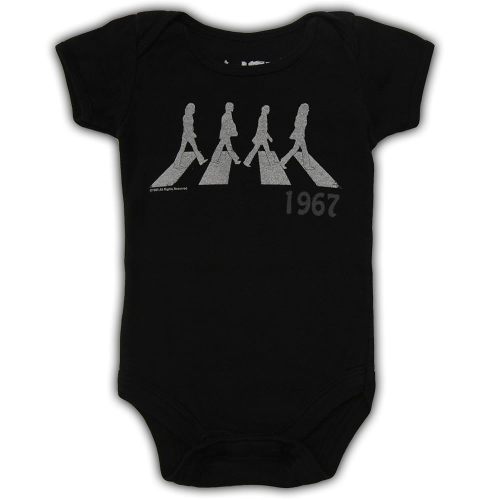 TV Store The Beatles Abbey Road 1967 Black Snapsuit Infant Onesie Baby Romper