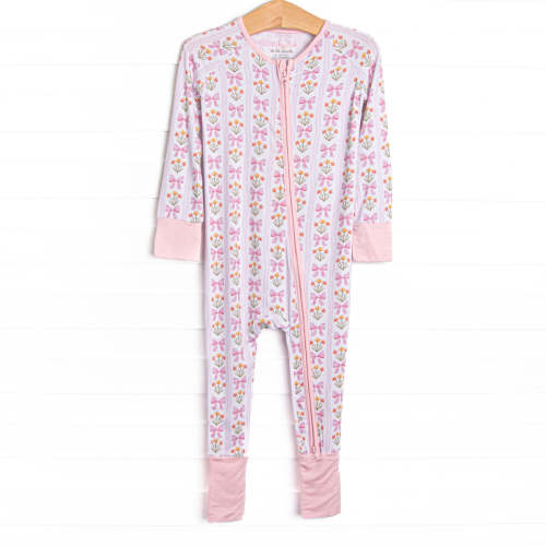 Bedtime Bouquets Bamboo Zippy Pajama, Pink – Stitchy Fish