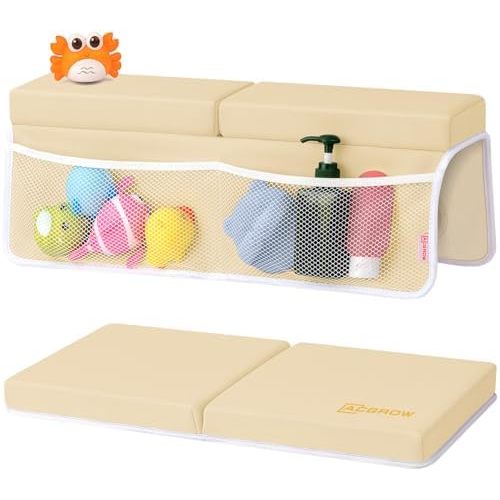 Bath Kneeler and Elbow Rest Pad Set, 1.5” Thick Bathtub Kneeling Mat