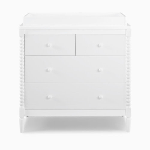 Delta Children Saint 4 Drawer Dresser with Changing Top - Bianca White