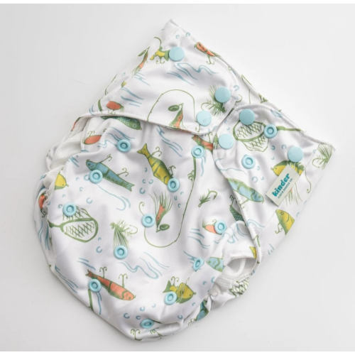 Reusable Swim Diapers with Athletic Wicking Jersey - Lured Away (7-60lbs)