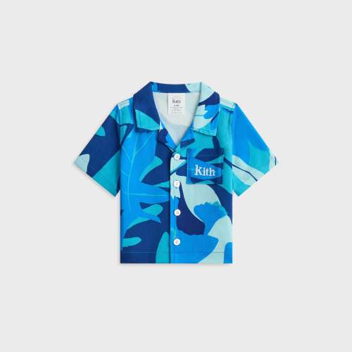 Kith Baby Abstract Tropical Thompson Camp Shirt - Turquoise