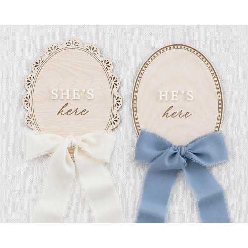 He's or She's Here Birth Announcement Sign: It's a boy, It's a Girl Surprise Gender Reveal
