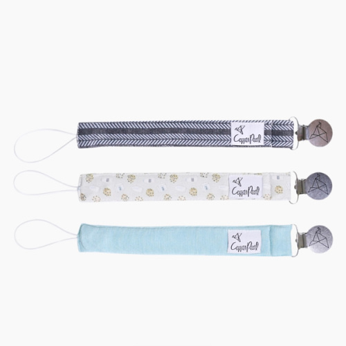 Copper Pearl Binky Clip Set (3 Pack) - Chip
