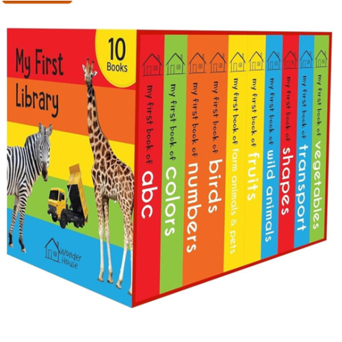 My First Library: Boxset of 10 Board Books for Kids