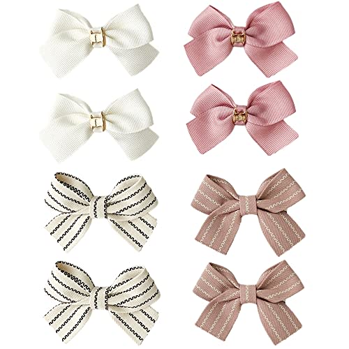 PLINUBLA 8PCS Baby Girl Dog Gift Wrap Hair Bow Clips Barrettes, Assorted Hair Accessories Alligator Clip for Little Girls Toddler Kids Teens