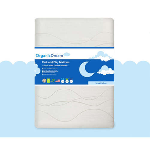Organic Dream Pack and Play Mattress | Playard Mattress I Organic Dream