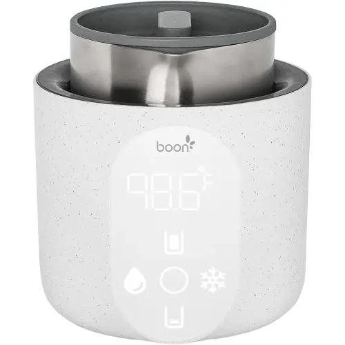 Boon Tempro Direct Heat Breastmilk Warmer - Retains Nutrients in Baby Formula and Breastmilk - Quick Liquid Warmer with Real Time Temp Reading - Breastfeeding Essentials