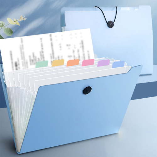 8-Pockets Expanding File Folder Accordion File Organizer, A4 Letter Size Paper Document Receipt Holder for Office Supplies, Desktop Folders Paper Document Storage for Home Office