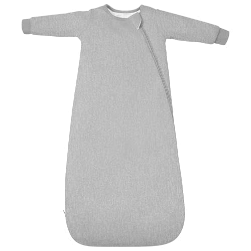 TOTBASIC Baby Sleep Sack Long Sleeve Wearable Blanket 1.0 TOG, Premium Soft Infants Sleeping Bags with 2-way Zippers