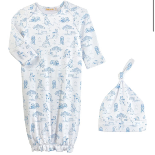 Barking Bliss - Blue Gown and Hat Set | Posh Tots Children's Boutique