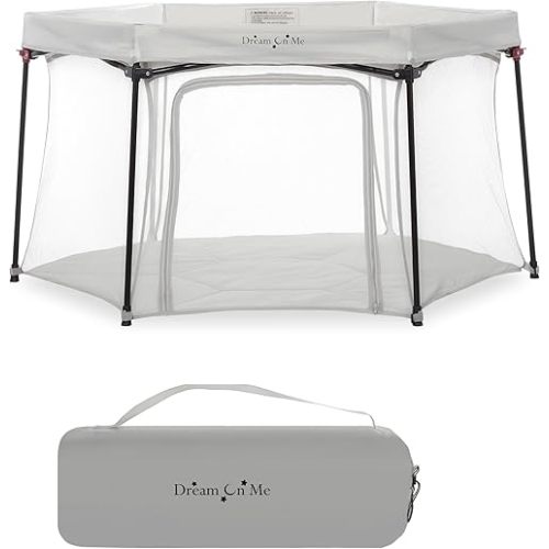 Onyx Playpen in Grey, Baby Playpen, Portable and Lightweight, Playpen for Babies and Toddler - Comes with a Comfortable Padded Floor