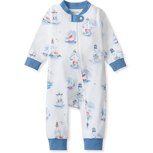 Burt's Bees Baby Unisex Sleep and Play Pajama, Footless One-Piece Zipper PJ | Soft organic cotton footed sleep & play features a loose, relaxed fit and 2-way zipper for easy nighttime changes
