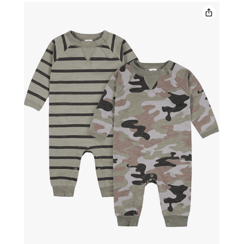 Gerber baby-boys 2-pack Long Leg Romper 0-3 Months