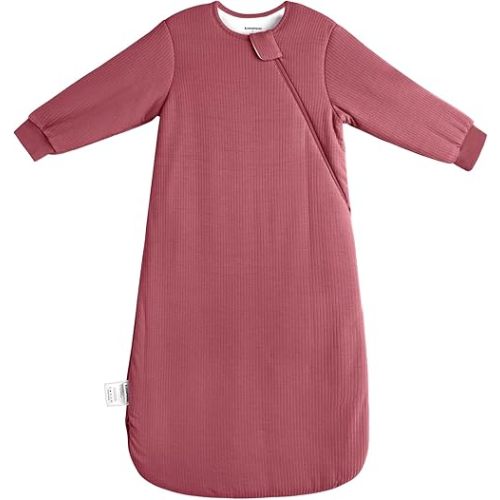 Rayon Made from Bamboo Sleep Sack 6-12 Months Long Sleeve Sleep Sack 1.5 Tog Supersoft Winter Baby Wearable Blanket with 2-Way Zipper Unisex Sleeping Bag for Babies Toddler