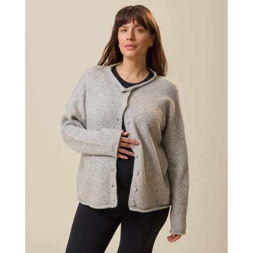 Ultra Soft Maternity & Postpartum Cardigan | Grey Heather - Kindred Bravely