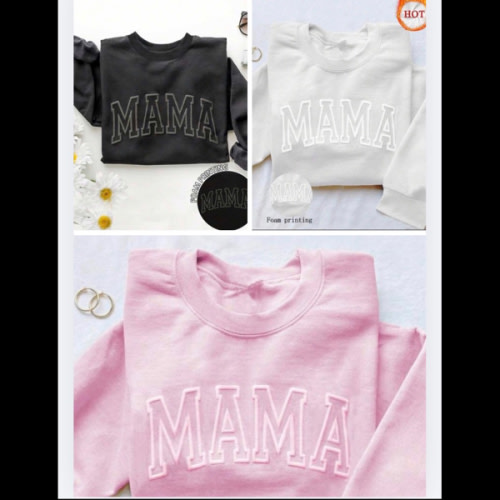 INAWLY Moms Commemorative Sweatshirt, With Puff Sleeves, Foil Lettering, And Printed Floral Pattern For Women Graduation,Back To School,Graduation,Teacher,Back To School Pullover Fall | SHEIN USA