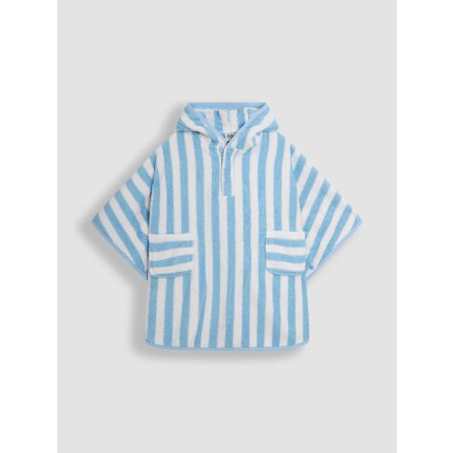 Blue Stripe Towelling Poncho