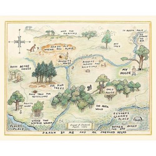 Poster Master Winnie the Pooh Hundred Acre Wood Sign 24x32