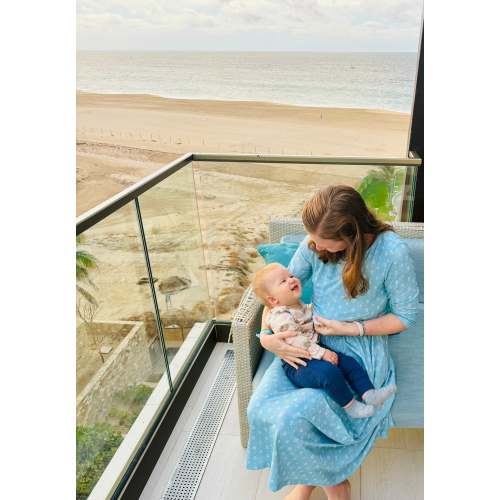Sz L Women's Lovely Lourdes Dress (Nursing and Non-Nursing Options)