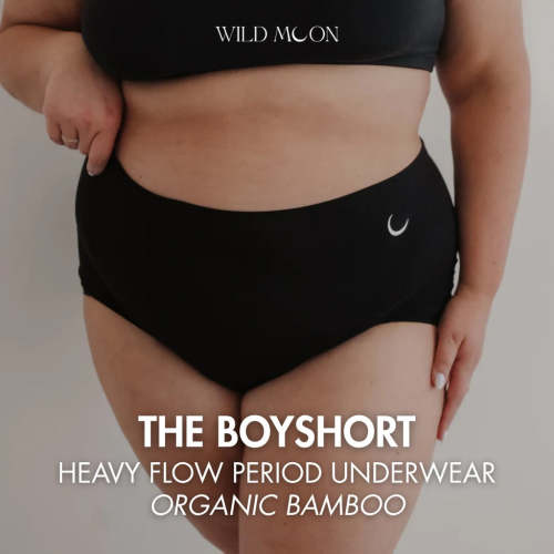 The Boyshort: Heavy Flow (Organic Bamboo) – Wild Moon Underwear
