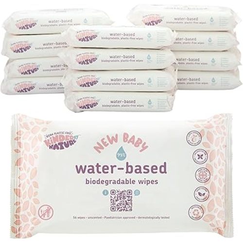 Jackson Reece Kinder by Nature Water-Based Baby Wipes - 56 Count (Case of 12 packs)