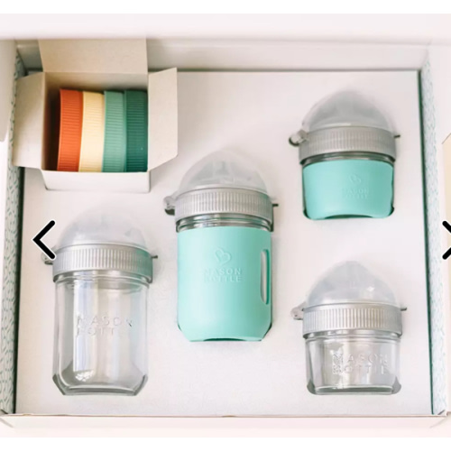 Healthy Baby Starter Gift Set – Mason Bottle