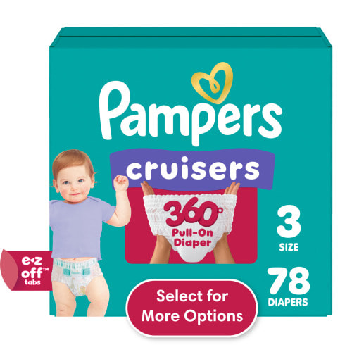 Pampers, Baby Diapers, Size 3, Cruisers 360 with Leakproof Fit