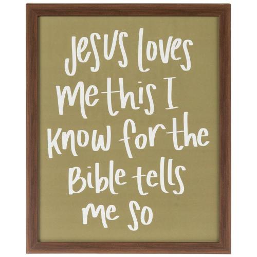 Jesus Loves Me Wood Wall Decor