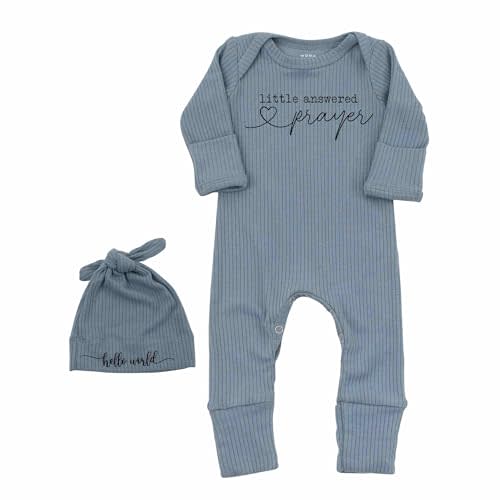 Little Answered Prayer Bodysuit Infant Romper Baby Announcement 0-3 Months Clothes Cute Religious Boys Girls Outfit