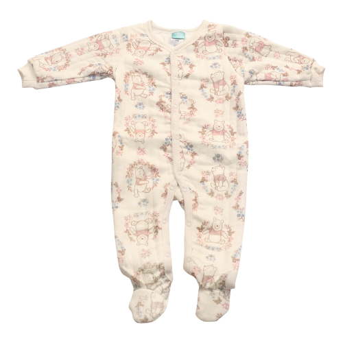 Disney Clothes Baby Girls Quilted Footie Coveralls Winnie the Pooh, Bambi and Marie Printed Onesie (0/3M-6/9M)