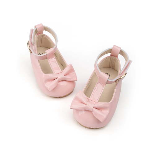Bonario Baby Girls Shoes Infant Mary Jane Bowknot Soft Sole PU Leather Newborn First Walker Cirb Shoes