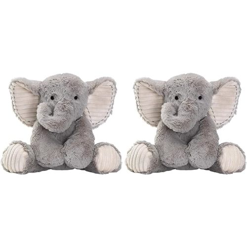 Lambs & Ivy Jungle Safari Gray Plush Elephant Stuffed Animal Toy Plushie - Jett