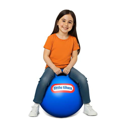 Little Tikes Blue Hopper Inflatable Bouncy Ride-On Toy for Kids Ages 3+ – Indoor & Outdoor Active Play, Durable Grip Handle, Classic Bouncing Hopper Ball