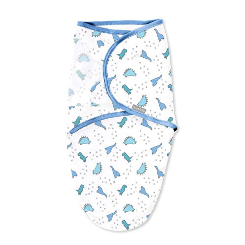 SwaddleMe by Ingenuity Cotton Baby Sleep Sacks, Blue, 0-3M, 2 Pack