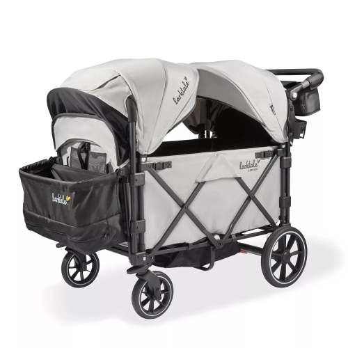 Caravan Quad 4-Seater Stroller Wagon with Reclining Seats- Avalon Grey