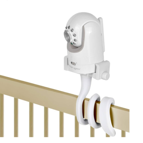 Baby Monitor Camera Mount Compatible with Most Baby Monitors,Universal Baby Camera Holder,Attaches to Crib Cot Shelves or Furniture (White)