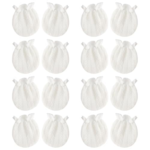 BQUBO Newborn Infant Toddler Mittens No Scratch Cotton Elastic Wrist Gloves Hypoallergenic for 0-6 Months Baby Boys Girls