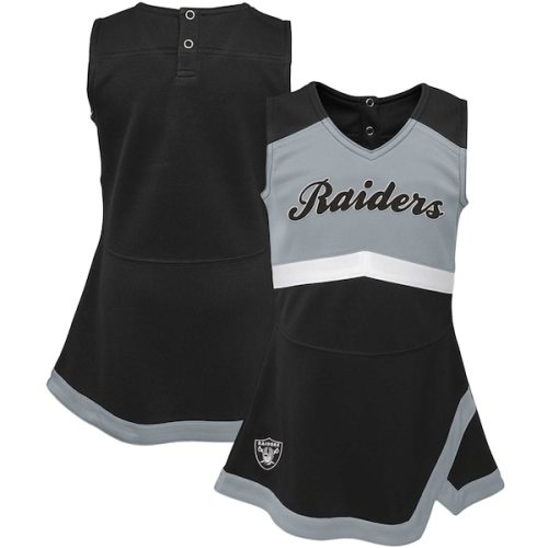 Girls Infant Las Vegas Raiders Black Cheer Captain Jumper Dress