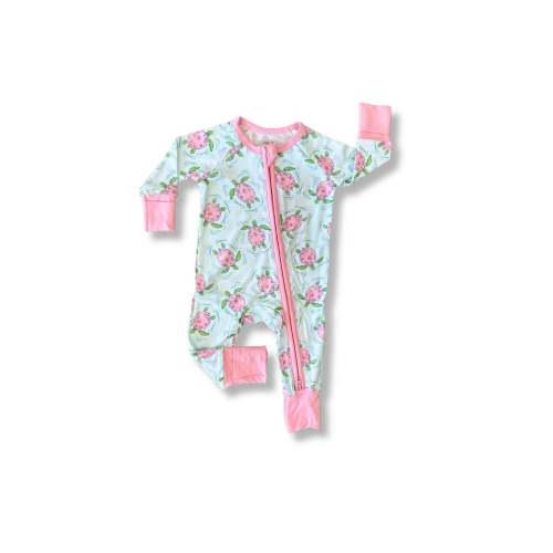 Turtle Twist Pink Zippy Pajama