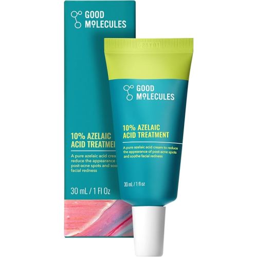 Good Molecules 10% Azelaic Acid Treatment for Face – Blurs Facial Redness & Evens Skin Tone – Brightens the Look of Dark Spots & Refines Texture – Vegan & Fragrance-Free Skincare (30ml / 1.01 fl oz.)